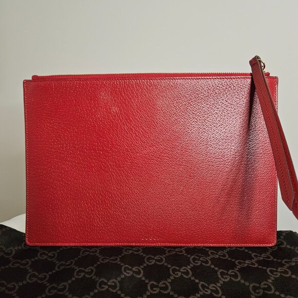 Gucci GG Supreme Canvas Tian Zip Pouch with Dust Bag - EUC - Picture 2 of 7